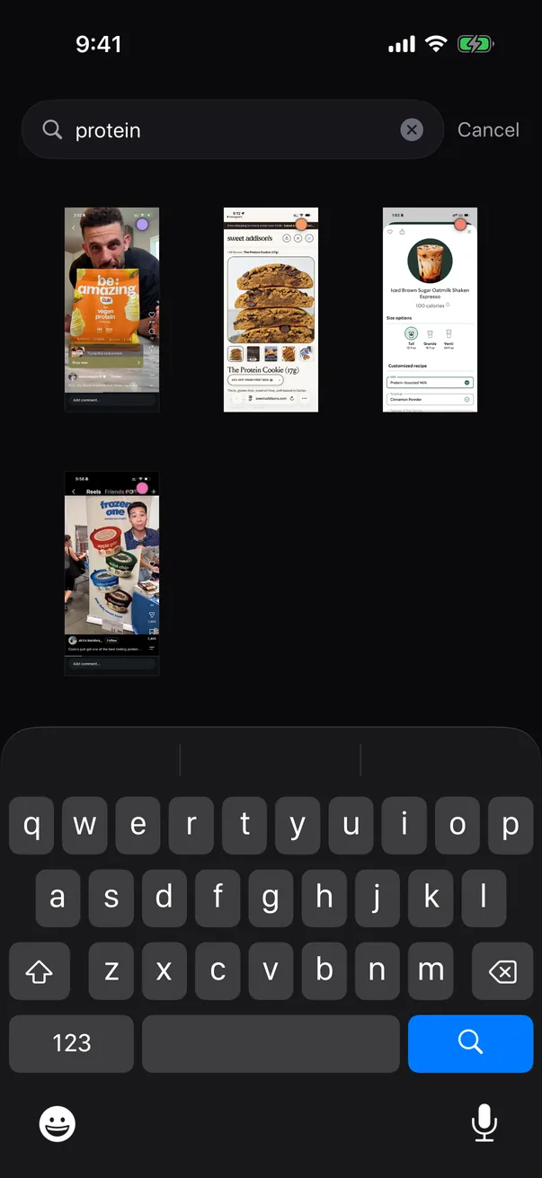Searching for protein in Cache